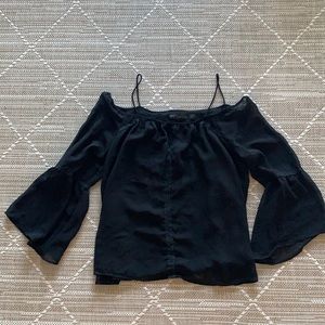 Black long sleeve top Zara